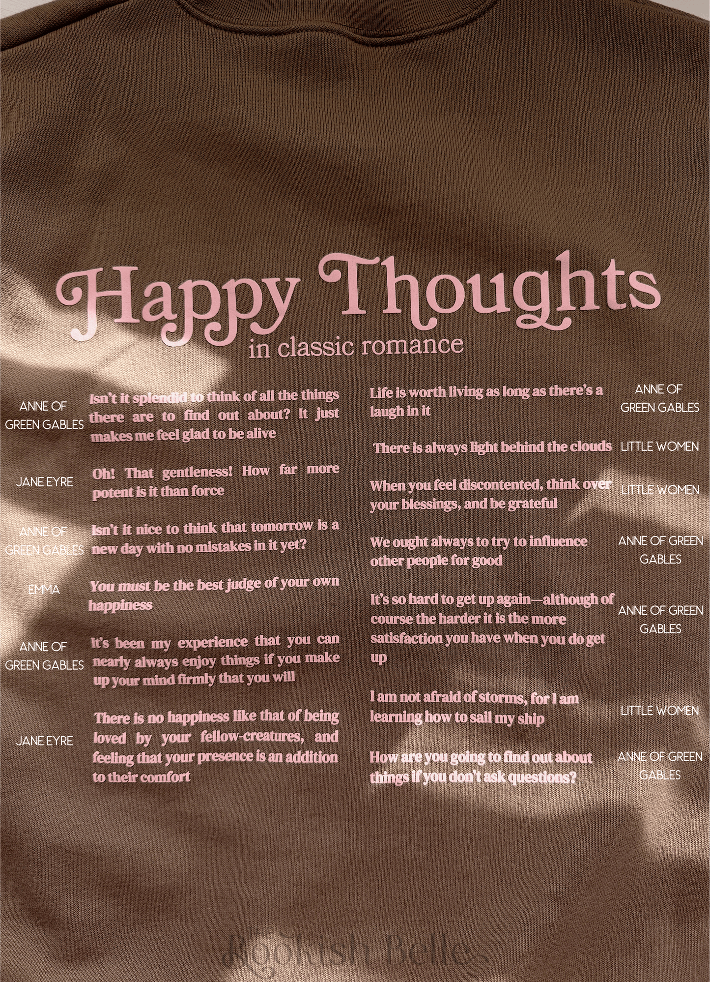 "Happy Thoughts" Quote Sweatshirt