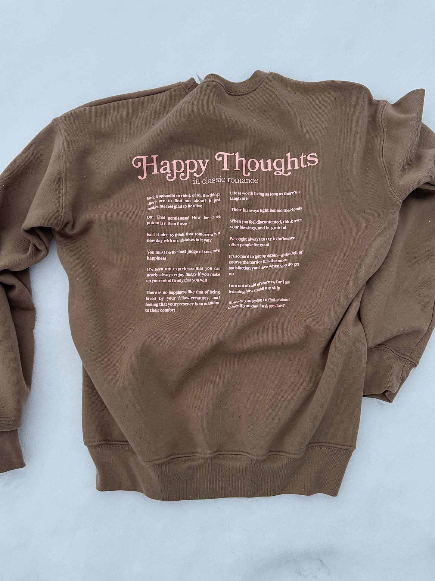 "Happy Thoughts" Quote Sweatshirt