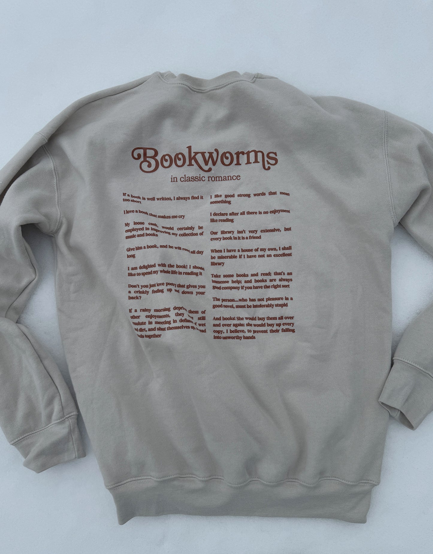 "Bookworm" Quote Sweatshirt