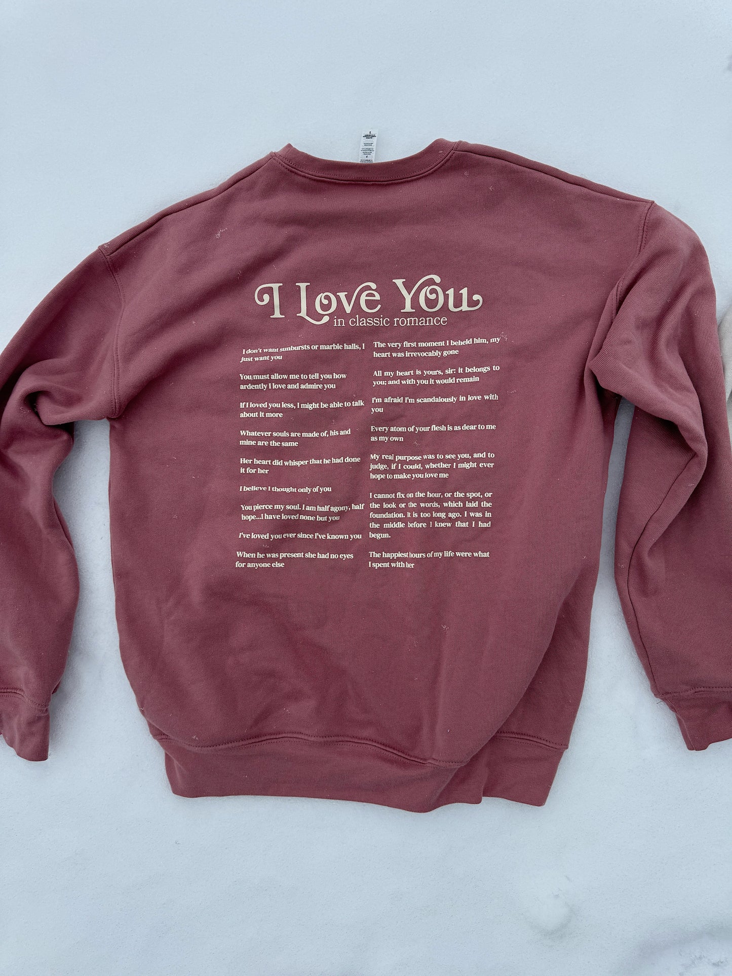"I Love You" Quote Sweatshirt