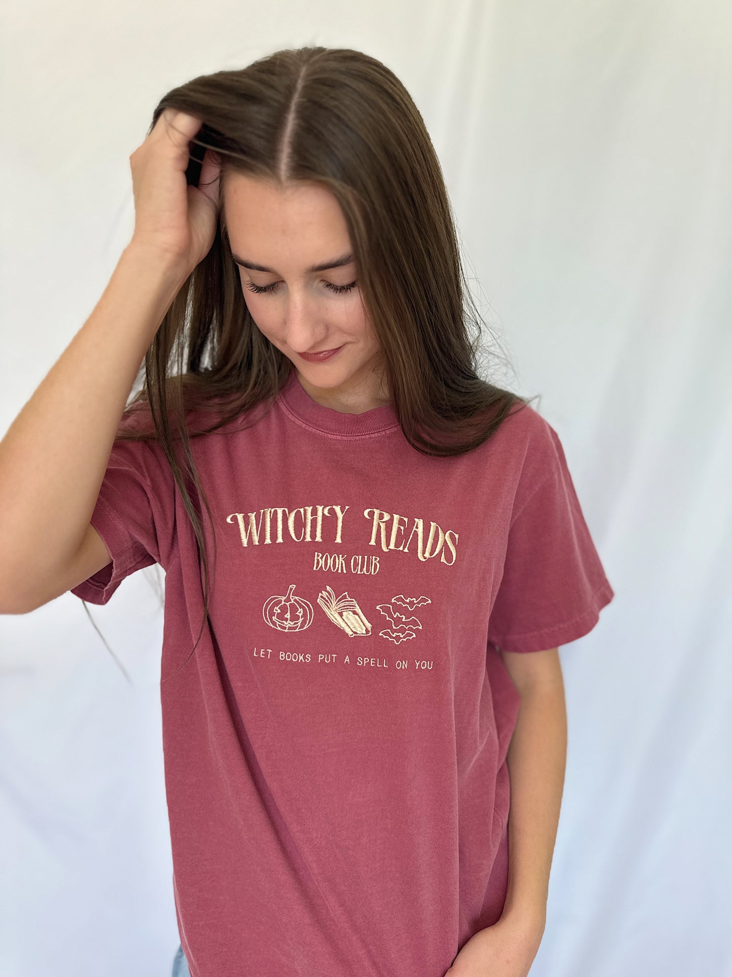 IMPERFECT Witchy Reads Book Club T-Shirt (thread issue)