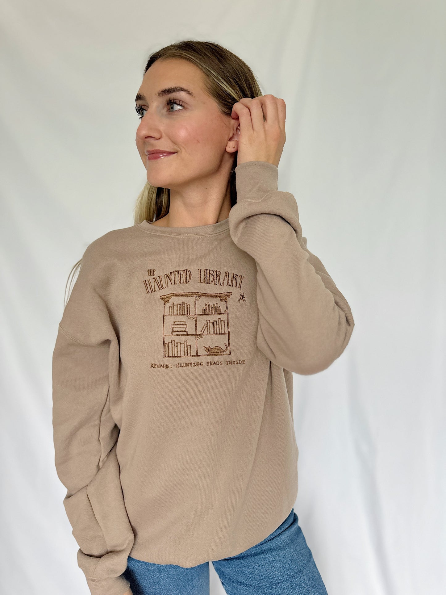 IMPERFECT The Haunted Library Sweatshirt (thread issue)