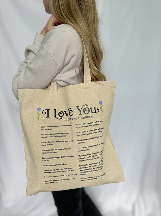 "I Love You" Quote Tote Bag