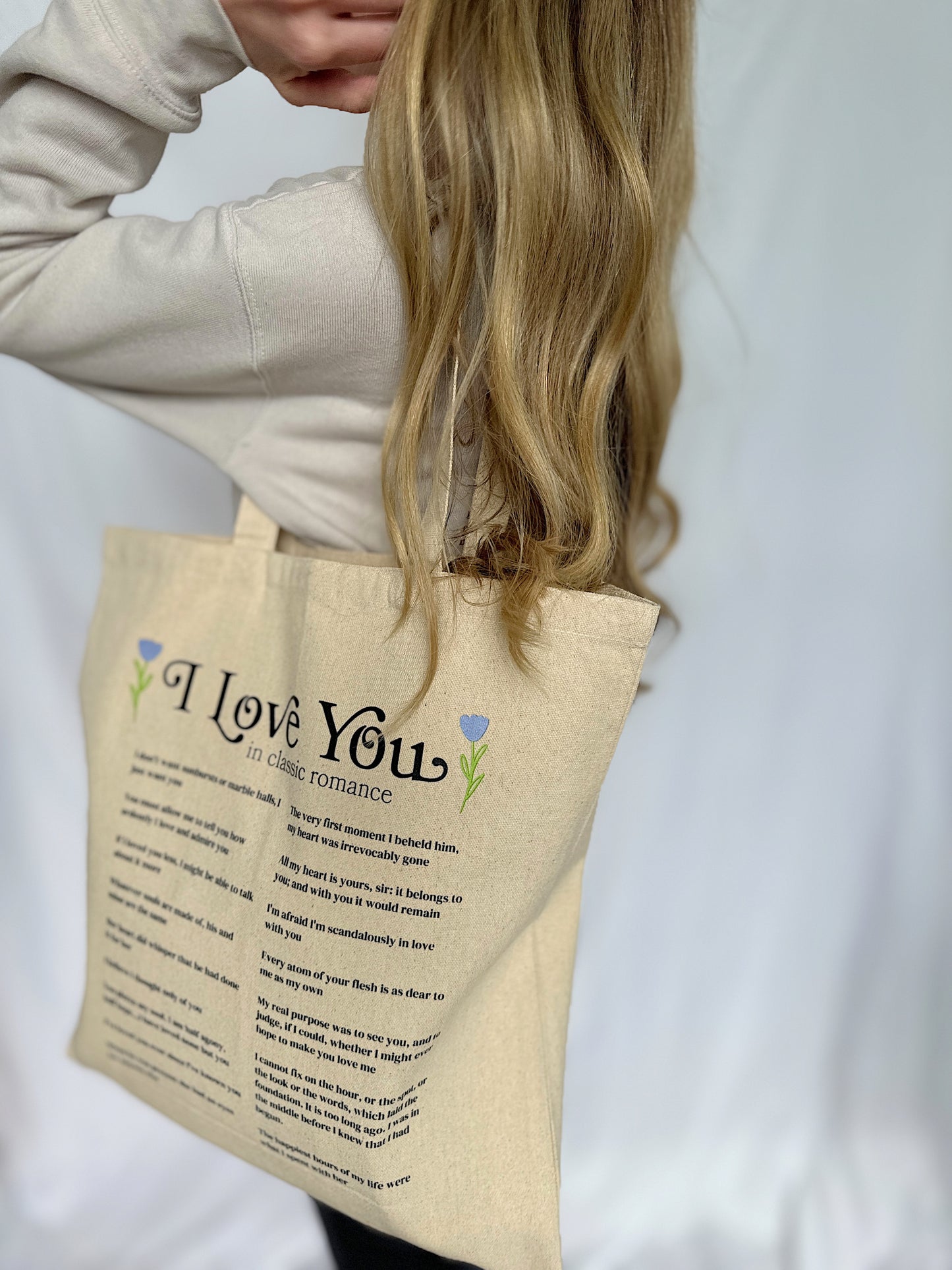 "I Love You" Quote Tote Bag