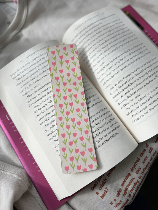 Pink Tulip Bookmark