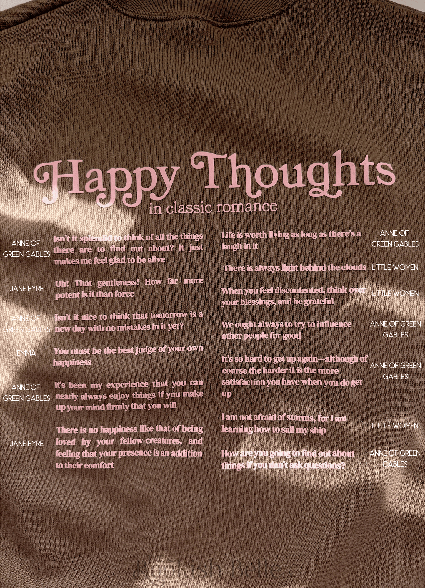 "Happy Thoughts" Quote Tote Bag