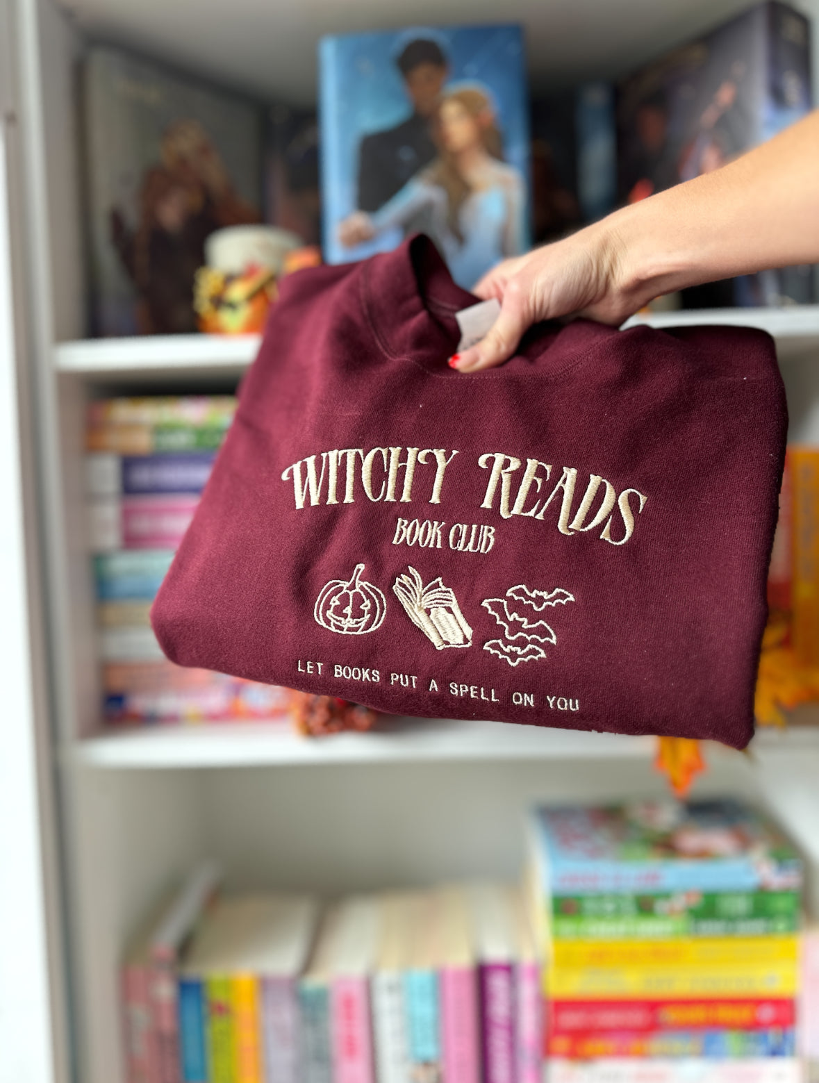 IMPERFECT Witchy Reads Book Club T-Shirt (thread issue)