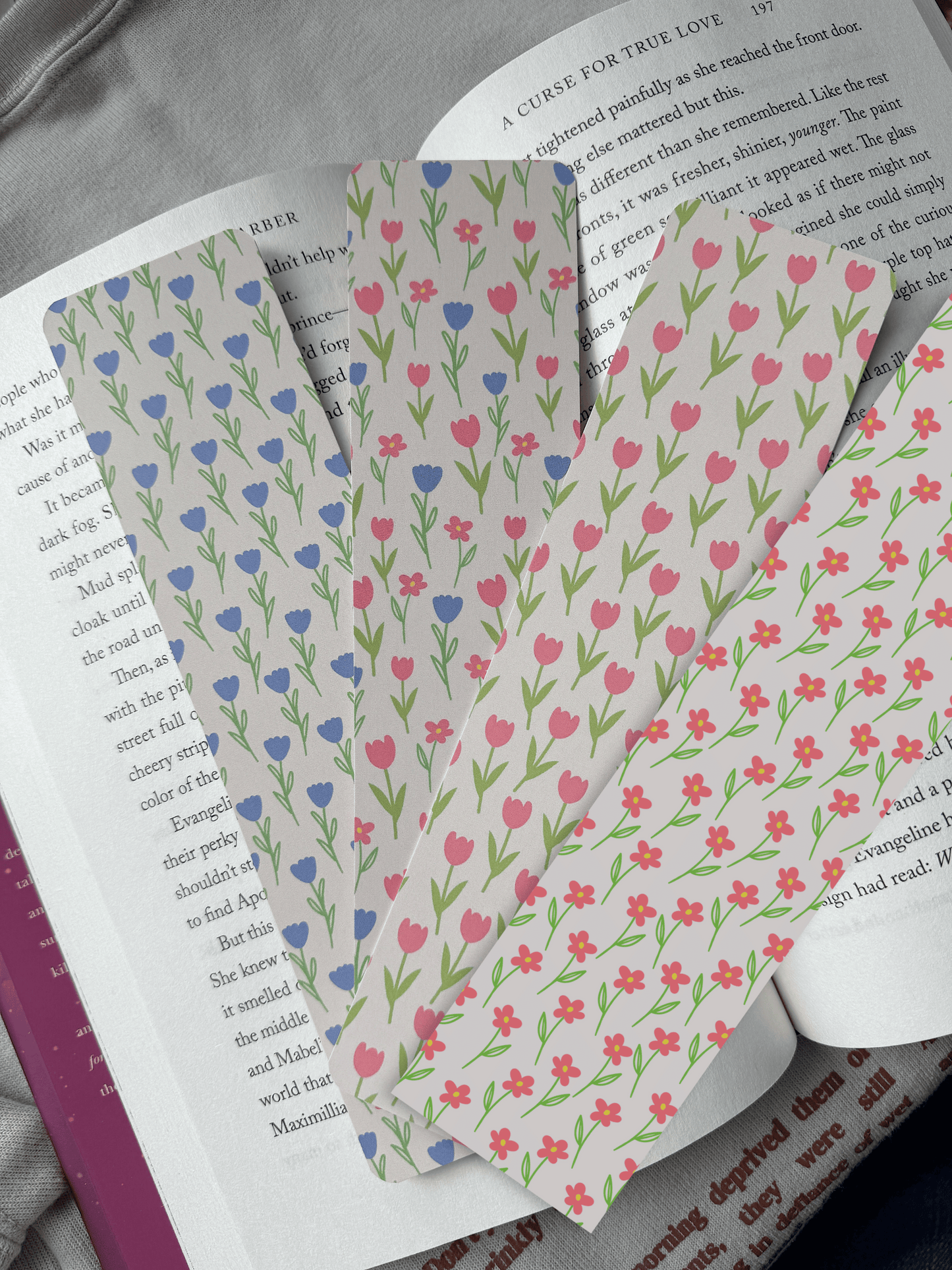 Pink Tulip Bookmark